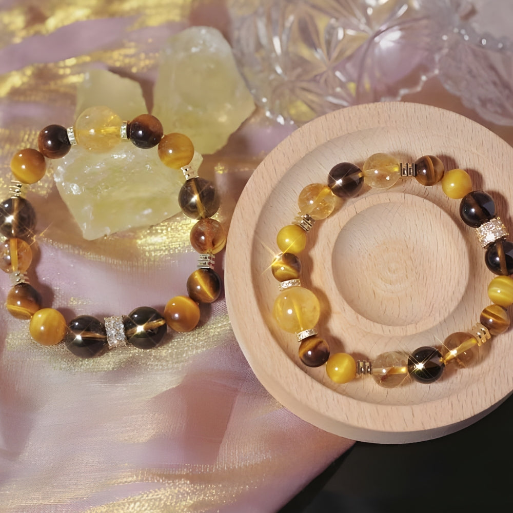 Autumn Resin Leaf Beaded Bracelet
