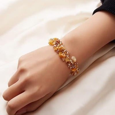 Autumn Acrylic Flower Charm Bracelet
