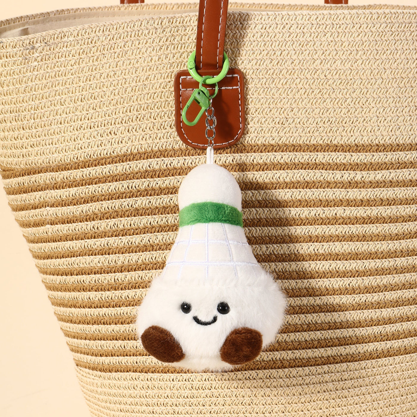 Adorable Plush Shuttlecock Charm for Bags & Backpacks