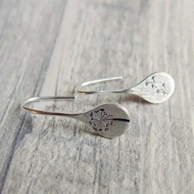 Daisy - Silver Dandelion Earrings