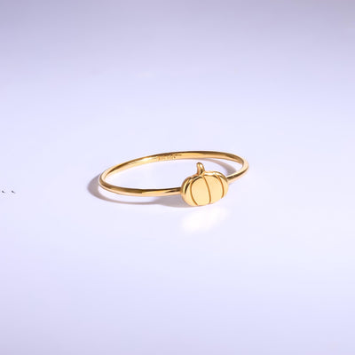 24k Gold Filled Pumpkin Ring Dainty Fall Jewelry